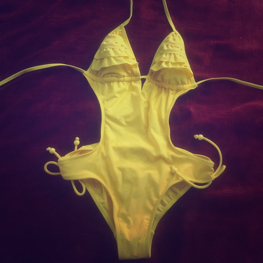 Yellow bathing suit
